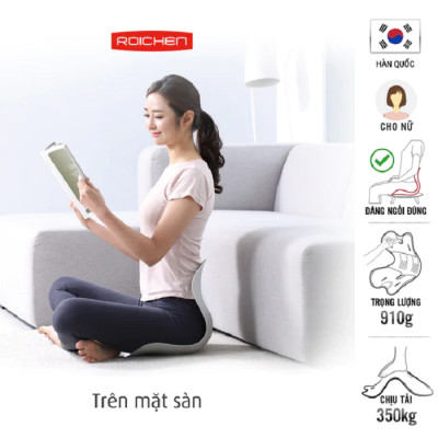 [Mình Ngọc_Chi phí thấp nhất _Ghế Roichen] Ghế  chỉnh dáng ngồi đúng Roichen Hàn Quốc, Ghế dành cho Nam Màu Ghi Xám