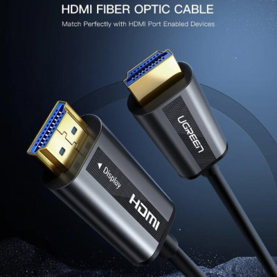Ugreen UG50219HD132TK 50M màu Đen Cáp tín hiệu HDMI chuẩn 2.0 sợi quang cao cấp - HÀNG CHÍNH HÃNG