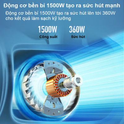 HÀNG NHẬP KHẨU - Máy hút bụi không túi Philips XB2023/81, Serial 2000, công suất 1500W
