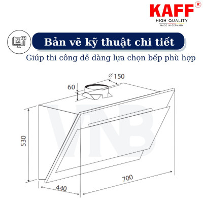 Máy hút mùi kính phẳng dạng TV cảm ứng điều khiển từ xa 900mm KAFF KF-LUX-AT90FH-BK - Hàng Chính Hãng