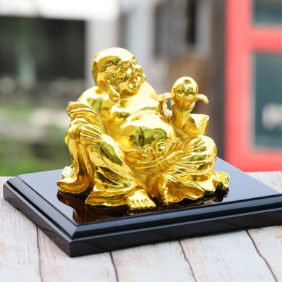 Tượng Đức Phật Di Lặc ngồi mạ vàng  - quà tặng ý nghĩa và độc đáo cho sếp, đối tác hay bạn bè, người thân...