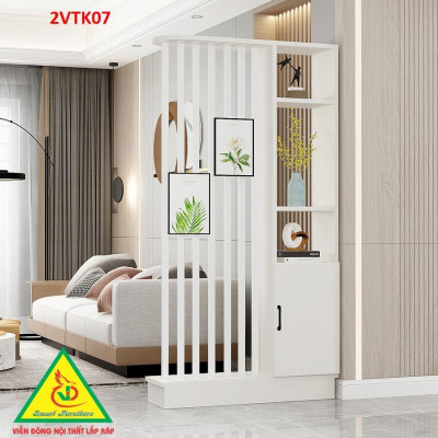 Tủ kệ trang trí kiêm vách ngăn phòng khách , nhà bếp 2VTK07 - Nội thất lắp ráp Viendong Adv