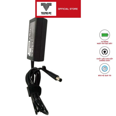 Sạc TeemoPC dùng Tương Thích Cho laptop HP 65w 3.5a chân kim to 7.4mmkèm dây nguồn Hàng Nhập Khẩu