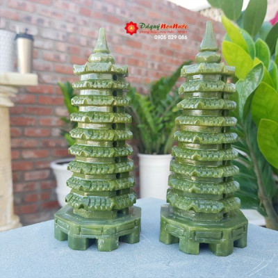 Tháp văn xương 9 tầng đá ngọc Ấn độ - đá Non Nước