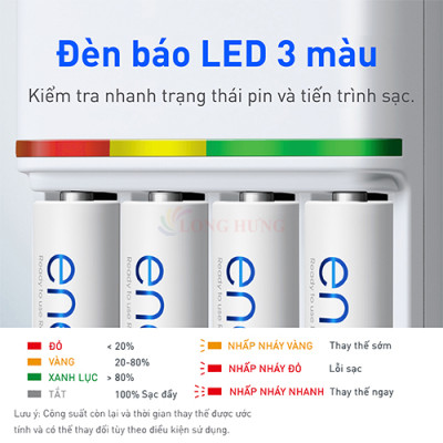 Bộ sạc pin Panasonic Eneloop AA 2000mAh K-KJ55MC40V2 (4 viên) - Hàng chính hãng