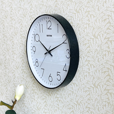 Đồng hồ treo tường Nhật Bản Rhythm CMG601NR02- Kt 30.5 x 4.1cm, 500g Vỏ nhựa. Dùng Pin.