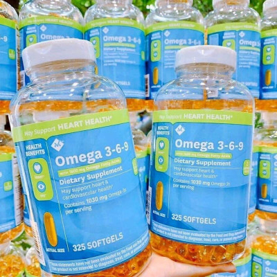 Dầu Cá Omega 369 Member’s Mark Supports Heart Health Mỹ tăng sức khỏe cho tim, não, khớp, mắt và cải thiện da khô - OZ Slim Store - 325v /Hộp