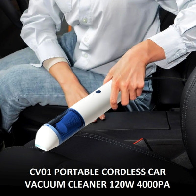 Máy Hút Bụi Xe Hơi Không Dây CV01 120W 4000Pa Màng Lọc HEPA Công Suất Cao Lực Hút Mạnh