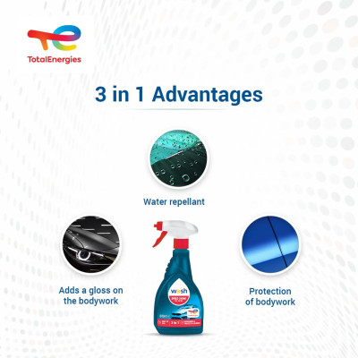 Chai xịt đánh bóng nhanh và bảo vệ sơn xe Total Energies TE-SS500 500ml - có sáp Carnauba, dùng được trên nhựa, cao su, tác dụng lâu dài