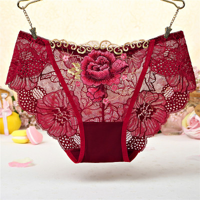 Combo 05 Quần Lót Ren Thêu Hoa Hồng Mềm Mại Quyến Rũ (Giao màu ngẫu nhiên)