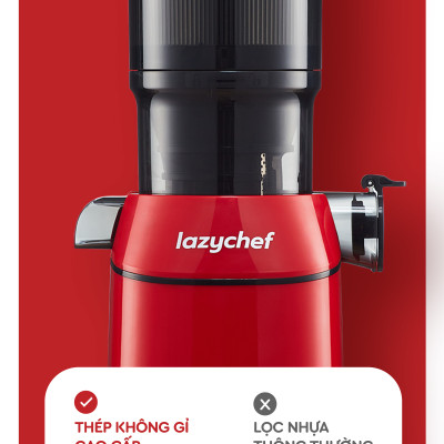 Máy Ép Chậm Nguyên Quả 3S Lazychef 200W Dòng Premium, Máy Ép Trái Cây, Tháo Lắp 3S,Công Nghệ Ép Lạnh, hàng chính hãng