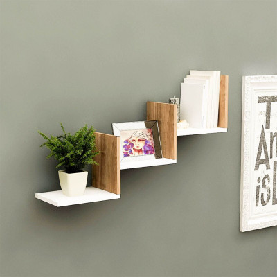 Giá đỡ sách trưng bày phòng khách treo tường SMLIFE Waximo