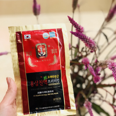 COMBO 2 HỘP Nước Hồng Sâm Hàn Quốc 6 Năm Tuổi - MYEONG KI SAM - Hàng Nội Địa Nhập Khẩu Chính Hãng - Hàm Lượng Hồng Sâm 9,9% - Hộp 30 Gói x 70ml