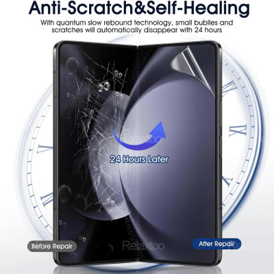 Miếng dán PPF dành cho Samsung Galaxy Z Fold 6 (Fold6) Bộ Ful máy mặt trước mặt sau, đàn hồi, trong suốt, chống sốc, chống xước, mỏng cao cấp - Hàng chính hãng