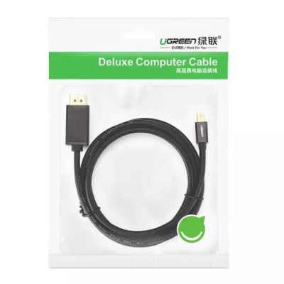 Ugreen UG10477MD105TK 1.5M Màu Đen Cáp chuyển đổi Mini DP sang DisplayPort hỗ trợ phân giải 4K x 2K - HÀNG CHÍNH HÃNG