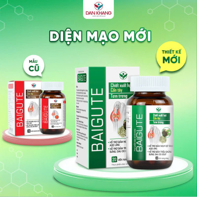 Viên uống Hỗ Trợ Kiểm Soát Các Bệnh Về Gout, Hỗ Trợ Giảm Đau Do Gout Baigout (Hộp 20 Viên)