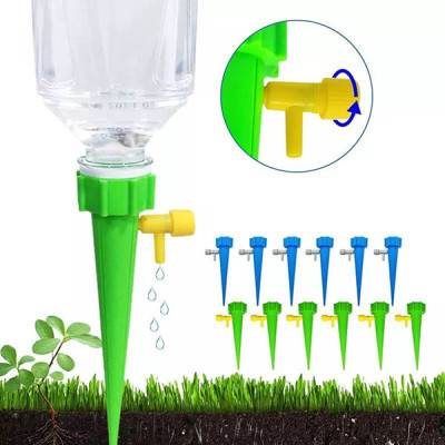 Set 5 Đầu Tưới Cây Nhỏ GIọt Thông Minh, Đầu Tưới Nhỏ Giọt Gắn Chai Nước Tự Động Tưới Cây, Chỉnh Được Lượng Nước Pots, garden decor