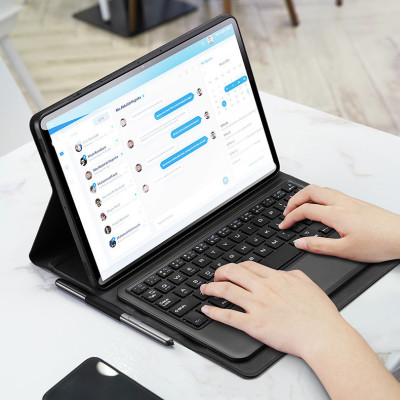 Bao da kèm bàn phím cho SamSung Galaxy Tab S10 Plus ,  S9 FE+ ( S9 Fe Plus ) , Tab S9 Plus , Tab S9 , Tab S9 Fe chính hãng Dux Ducis có bàn di chuột TrackPad - Hàng chính hãng 