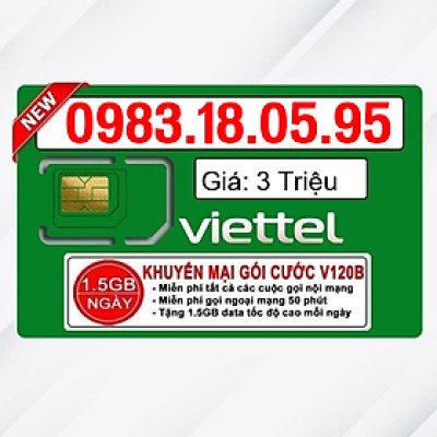 Sim Viettel số đẹp - Hàng chính hãng - 0983.18.05.95