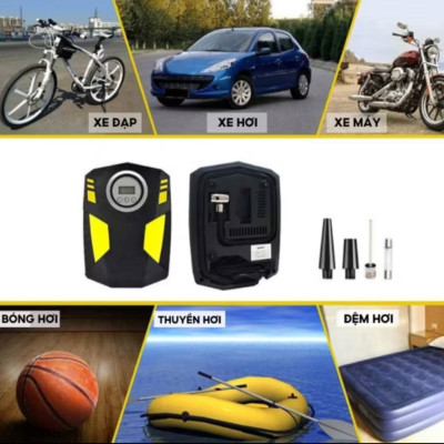 MÁY BƠM HƠI BƠM LỐP ĐIỆN TỬ SIÊU MẠNH CHO XE MÁY ÔTÔ MẪU MỚI CHẤT LƯỢNG