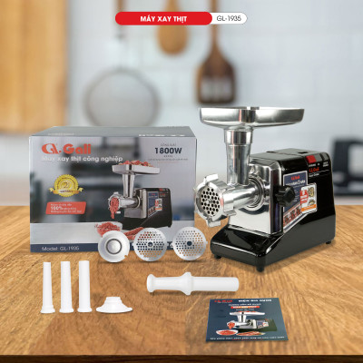 Máy xa thịt Gali GL-1935 - Công suất mạnh mẽ 1800W. Máy đùn thịt công nghiệp. Hàng chính hãng chất lượng cao. BH 24 Tháng