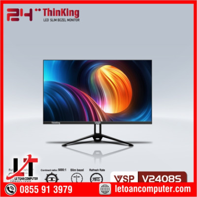Màn Hình VSP 24inch V2408S Slim Bezel (FHD/VA/Full Viền) - Hàng Chính Hãng