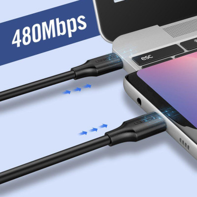 Ugreen UG10306US286TK 2M màu đen USB type C 2.0 Cáp sạc và truyền dữ liệu từ máy tính ra điện thoại - HÀNG CHÍNH HÃNG