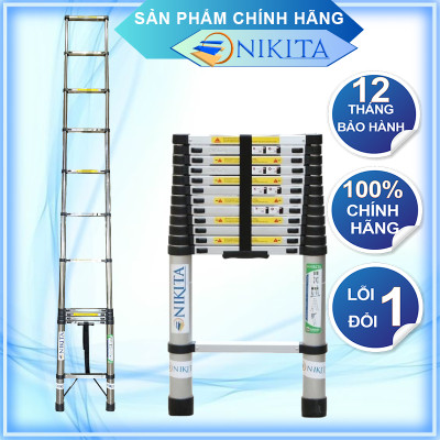 Thang nhôm rút gọn đơn - 14 bậc - 5m-R50