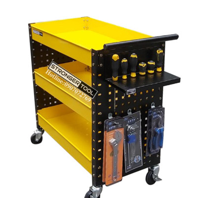 XE ĐẨY 3 NGĂN CÓ 2 TẤM HÔNG STRONGER TOOL
