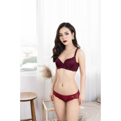 Áo Lót Nâng Ngực Nữ LUPERI SP849 Có Gọng Mỏng Phối Ren Đai 3 Móc Chắc Chắn Trẻ Trung Quyến Rũ