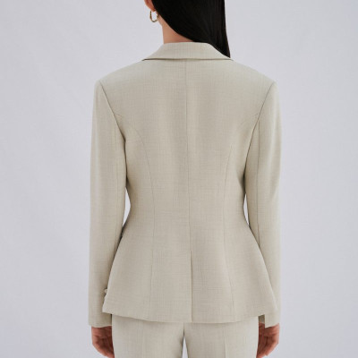 Áo blazer vai rộng MADDY thiết kế cao cấp WHITE CHIC
