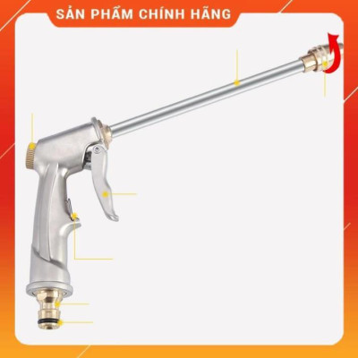 ️ Bộ dây vòi xịt nước rửa xe, tưới cây , tăng áp 3 lần, loại 7m, 10m 206701-2 đầu đồng, cút, nối đen