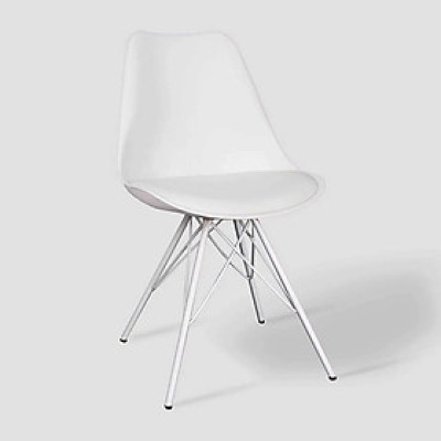 Ghế Demos Mặt Nệm Chân Thép Sơn Trắng IBIE