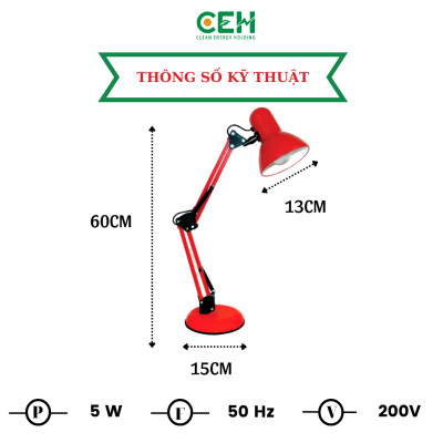 Đèn bàn bảo vệ thị lực Điện Quang ĐQ DKL14 B B (màu đen, bóng led daylight)