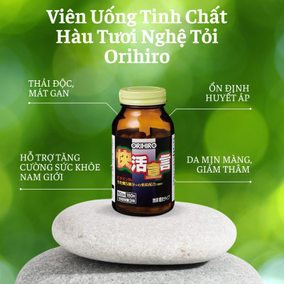 Viên Uống Tinh Chất Hàu Tươi Nghệ Tỏi Orihiro 180 Viên Nhật Bản Hỗ Trợ Cải Thiện Sức Khỏe Nam Giới