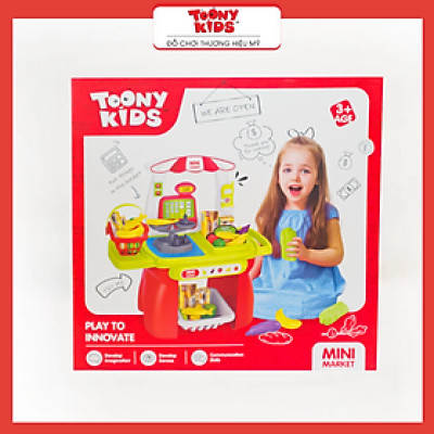 Đồ Chơi Nấu Ăn Bộ Siêu Thị 3 TOONYKIDS - Đồ Chơi Nhà Bếp Cho Bé - Mini Market TN138 [Tặng Kèm Sticker]