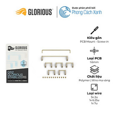 Thanh cân bằng phím dài Glorious GSV2 Stabilizer - Hàng Chính Hãng