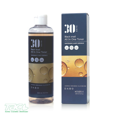 DABO Nước hoa hồng dưỡng da Ốc Sên Đen - DABO Black Snail All In One Toner 300ml Dưỡng ẩm sâu, làm sáng, làm dịu da