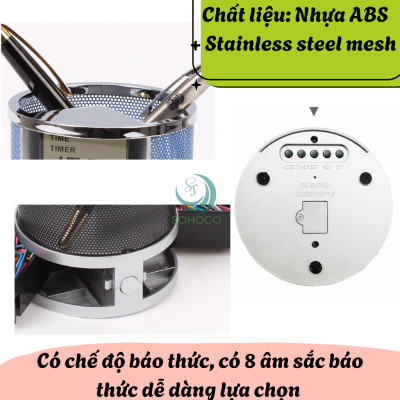 HỘP CẮM BÚT ĐA NĂNG KÈM ĐỒNG HỒ ĐIỆN TỬ HỘP BÚT ĐA NĂNG 3 TRONG 1 – ĐỒNG HỒ, LỊCH & NGĂN ĐỰNG TIỆN LỢI