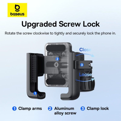 Giá đỡ Baseus GoTrip Series Bike Phone Mount Cluster điện thoại cho xe đạp - Hàng chính hãng
