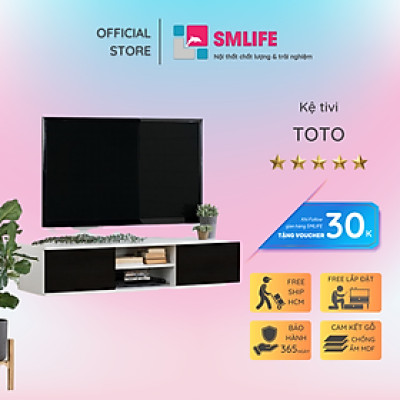 Kệ tivi phòng khách treo tường SMLIFE Toto