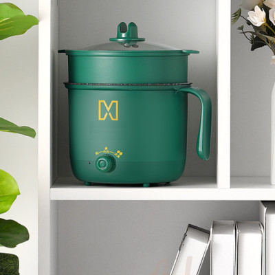 Nồi Lẩu Mini 2 Tầng - Nồi Điện Đa Năng Tặng Kèm Khay Hấp Cao Cấp 1.2 Lít - Hàng Chính Hãng - Logo trên thân nồi hình ngẫu nhiên