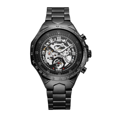 Đồng hồ cơ nam bán tự động Skeleton  Mặt số lớn lên dây cót