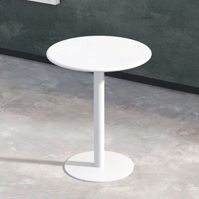 Bàn cafe sắt kim loại TE1546-06T Nội thất Capta Bàn tiếp khách sắt sơn tĩnh điện tròn 60 cm chân trụ sắt màu đen dùng được ngoài trời ban công văn phòng tiếp khách cafe Outdoor table