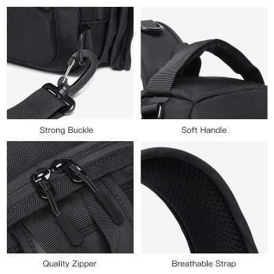 Túi đeo vai thời trang OZUKO Túi đeo chéo nhiều túi ngoài trời chống nước