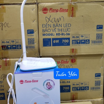 Đèn bàn LED Cảm ứng DIM CCT 3 cấp - 4 chế độ ánh sáng - Chip LED Samsung Bảo vệ thị lực Chính hãng Rạng Đông