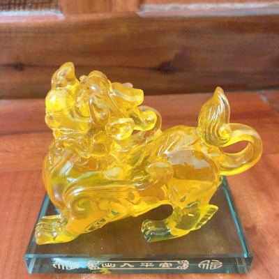 Tỳ hưu phong thủy để bàn size lớn 11*6.5*10.5 cm trang trí không gian xe hơi, bàn làm việc - Chính hãng 