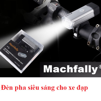 Đèn pha Xe đạp siêu sáng Machfally tặng khóa xe đạp chống chộm 4 số có đổi mã