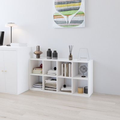 HAPPY FURNITURE , Kệ sách 8 ngăn - CHANN, KSA_101 , 106cm x 28cm x 54cm DxRxC