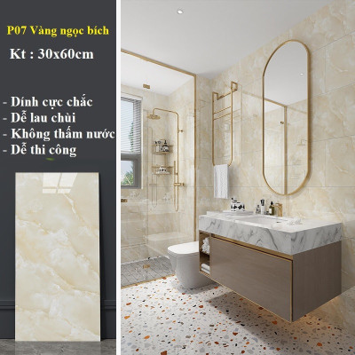 Bộ 5 Tấm Xốp Dán Tường 3D PVC Gỗ Nâu Đỏ 60x30cm Keo Sẵn Dày 2,5mm Cao Cấp, Sang Trọng 